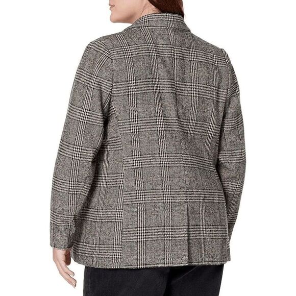 The Drop Women's Blake Tweed Plaid Long Blazer XL NWOT - Picture 12 of 12